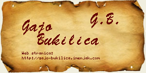 Gajo Bukilica vizit kartica